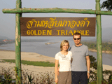 Andi und ich am Goldenen Dreieck Thailand, Laos und Burma